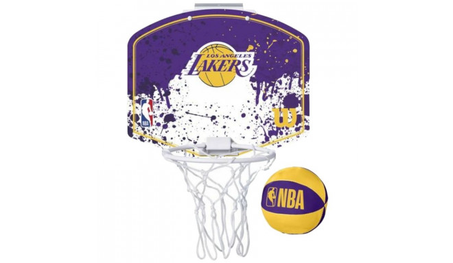 Mini Wilson NBA Team Los Angeles Lakers Mini Hoop Basketball Backboard WTBA1302LAL (One size)