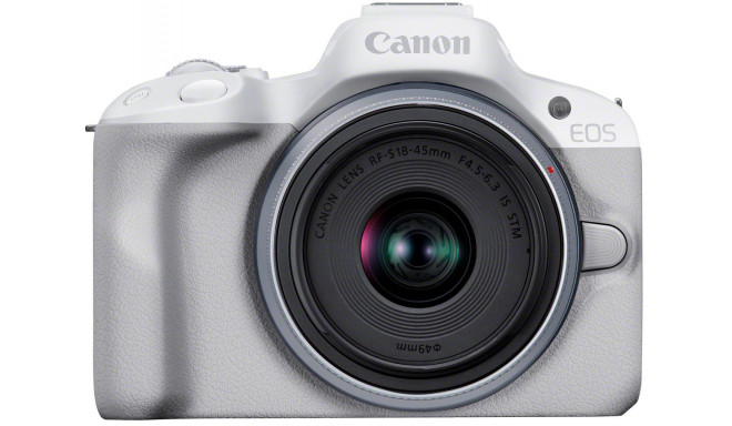 Canon EOS R50 + 18-45 мм, белый