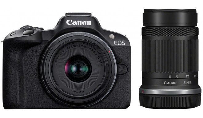 Canon EOS R50 + 18-45mm + 55-210mm, black