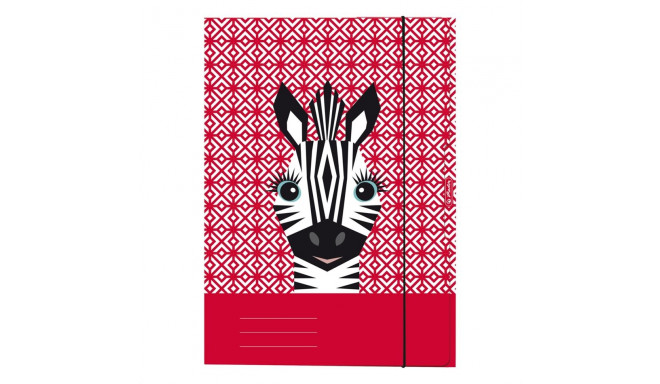 Herlitz Mape ar gumijas joslu, A4 - Cute Animals / Zebra