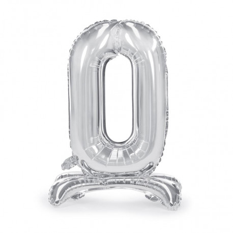 PartyDeco fooliumist õhupall alusel, 70 cm, number 0
