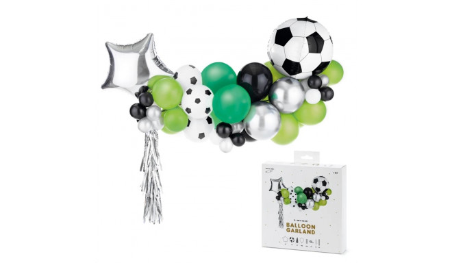 PartyDeco Гирлянда из воздушных шаров Футбол, 150 x 126 см