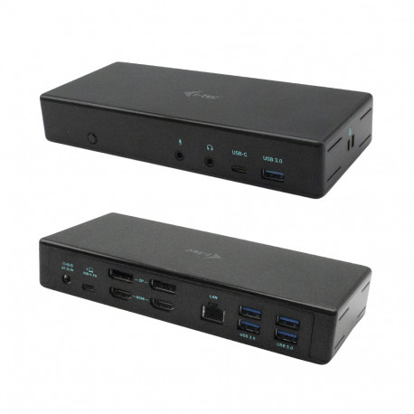 i-tec USB-C Quattro 4x Display Docking Station 2x DP 2x HDMI LAN Audio Power Delivery 85 W - Stacja 