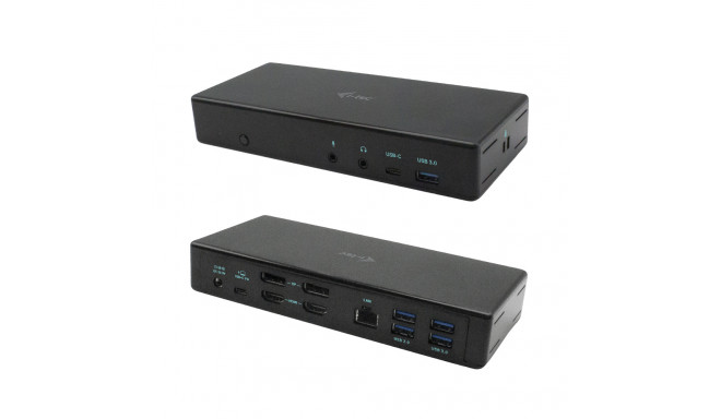 i-tec USB-C Quattro 4x Display dokkimisjaam 2x DP 2x HDMI LAN audio Power Delivery 85 W