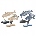 Decorative Figure DKD Home Decor Natural Blue Golden Metal Wood Spirals Mediterranean (53 x 9 x 45 c Decorative Figure DKD Home Decor Natural Blue Golden Metal Wood Spirals Mediterranean (53 x 9 x 45 c
