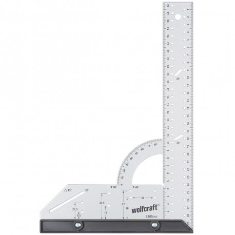 Kolmnurkjoonlaud Wolfcraft 5206000 Teras (280 x 500 mm)