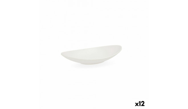 Deep Plate Quid Select Oval White Plastic 18 x 10,5 x 3 cm (12 Units)