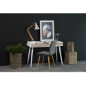 Desk NEPTUN 110x50xH77cm, white/oak