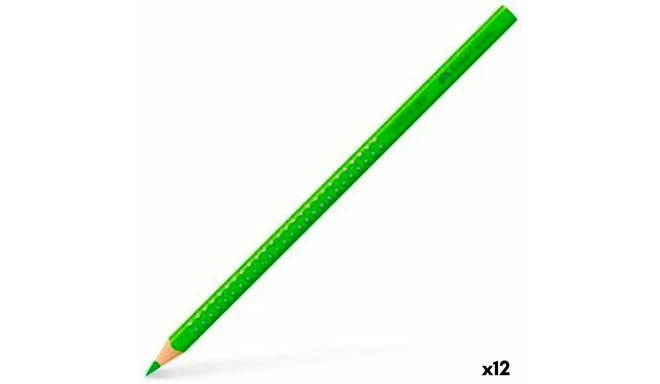 Colouring pencils Faber-Castell Colour Grip Green (12 Units)