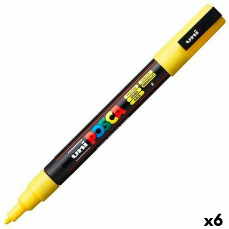 Marker POSCA PC-3M Kollane (6 Ühikut)