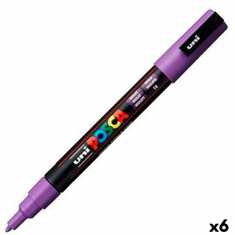 Marker POSCA PC-3M Lilla (6 Ühikut)