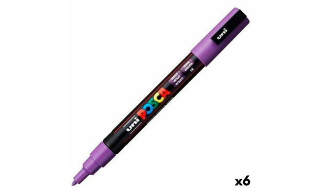 Marker POSCA PC-3M Violet (6 Units)