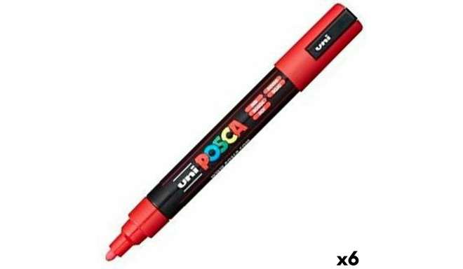 Vilt POSCA PC-5M Punane (6 Ühikut)