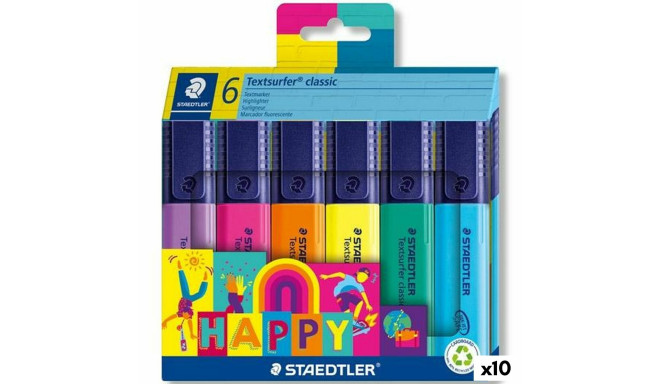 Fluorescējošo Marķieru Komplekts Staedtler Textsurfer Classic Happy Line (10 gb.)