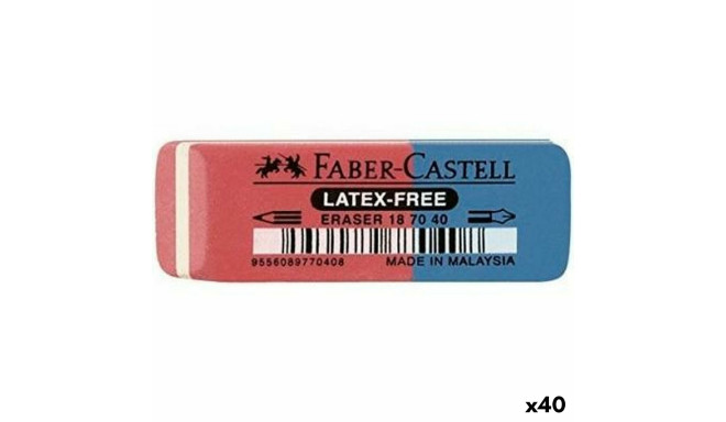 Dzēšgumija Faber-Castell Zils Sarkans (40 gb.)