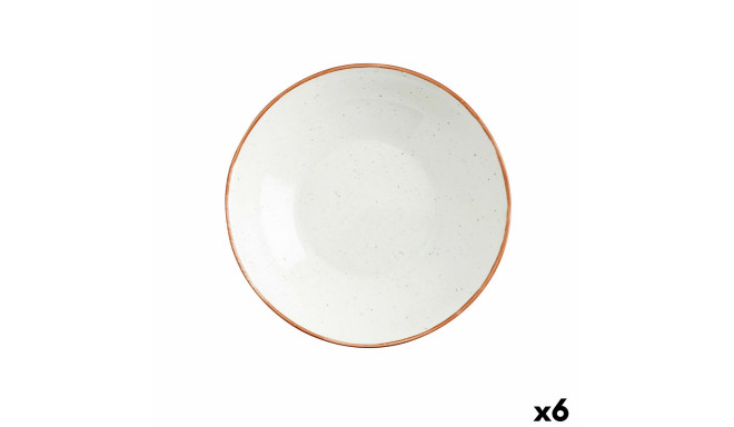 Deep Plate Ariane Terra Ceramic Beige (Ø 21 cm) (6 Units)