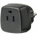 Travel adapter, US / Japan units to EU terminals, earthed Brennenstuhl black / GT-479