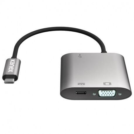 Kanex USB-C VGA Adapter with Power Delivery - Adapter z USB-C na USB 1,5 A, USB-C Power Delivery 60 