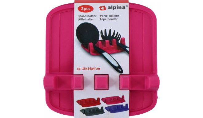 Alpina - Uchwyt na łyżki / przybory kuchenne 2 szt. (różowy)