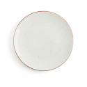 Flat plate Ariane Terra Ceramic Beige (Ø 27 cm) (6 Units)