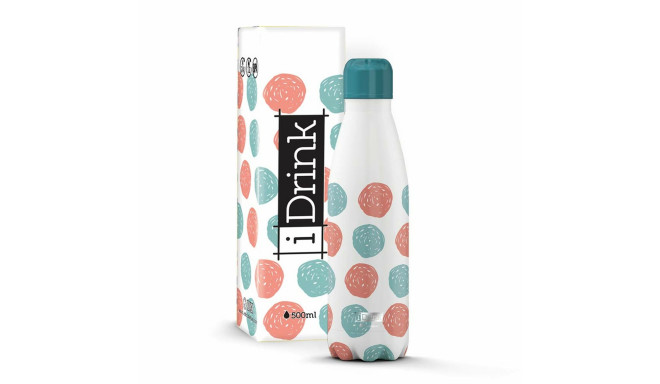 Thermal Bottle iTotal Dots White Stainless steel 500 ml