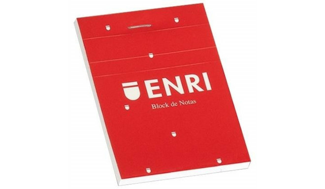 Notepad ENRI Red A6 80 Sheets (10 Units)