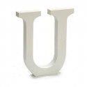 Letter U Wood White (1,8 x 21 x 17 cm) (12 Units) Letter U Wood White (1,8 x 21 x 17 cm) (12 Units)