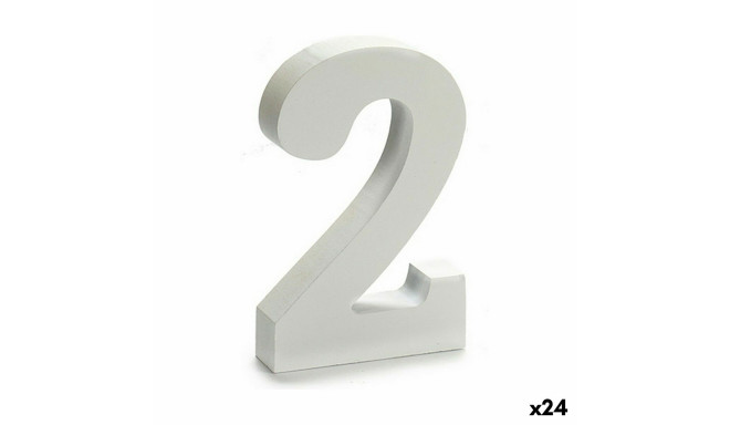 Numbrid Pincello 1711065 2 Valge 2 x 16 x 14,5 cm (24 Ühikut)