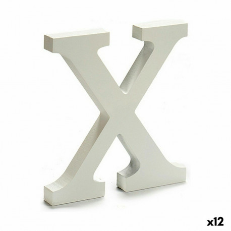 Letter Pincello 1711024 X White 1,8 x 21 x 17 cm (12 Units)