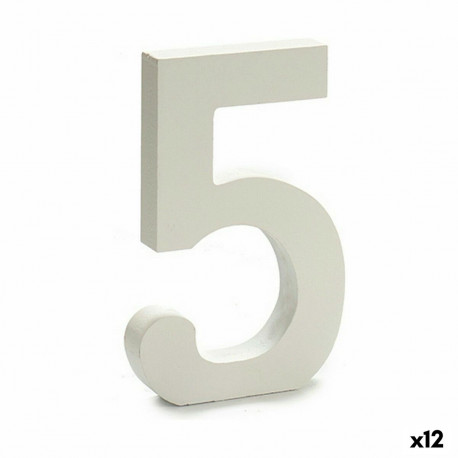 Number Pincello 1711032 5 White 1,8 x 21 x 17 cm (12 Units)