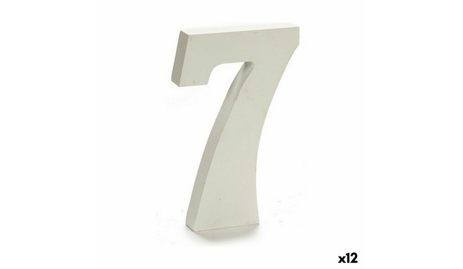 Numbrid Pincello 1711034 7 Valge 1,8 x 21 x 17 cm (12 Ühikut)