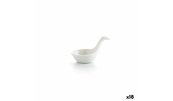 Bowl Ariane Alaska 9,6 x 5,9 cm Spoon Mini Ceramic White (18 Units)