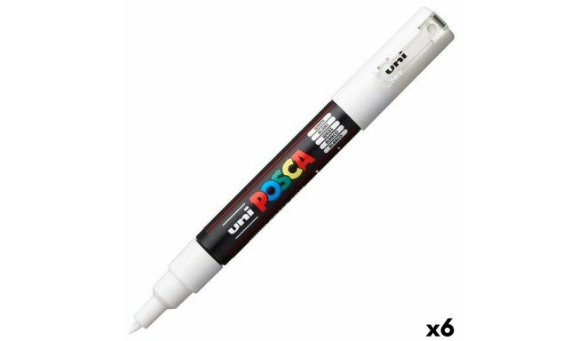 Фетр POSCA PC-1M Белый Чёрный (6 штук)