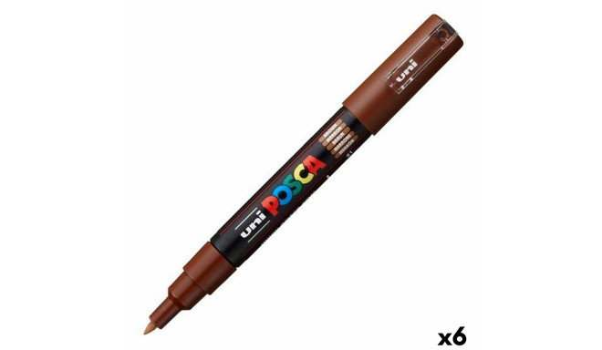 Felt-tip pens POSCA PC-1M Brown (6 Units)