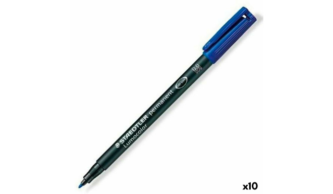 Püsimarker Staedtler Lumocolor 317-3 M Sinine (10 Ühikut)