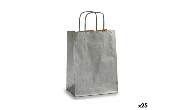 Paper Bag Pincello 18241 18241 Silver 18 x 8 x 31 cm 17,7 x 31 x 0,2 cm (25 Units)