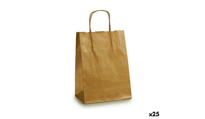 Paper Bag Golden (24 x 12 x 40 cm) (25 Units)