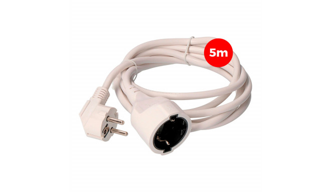 Extension Lead EDM 3 x 1,5 mm White 5 m