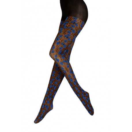 SOKISAHTEL GIA mustrilised siniste lilledega sukkpüksid 424