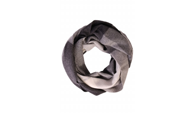 SOKISAHTEL Alpakavillane musta-halli ruuduline suur sall 425