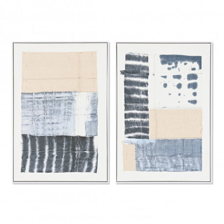 Glezna DKD Home Decor 60 x 3,2 x 90 cm Abstrakts Urbāns (2 gb.)