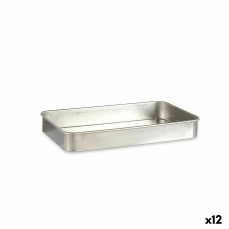 Kõrgete Äärtega Ahjupann Kinvara 100155 100155 Hõbedane Alumiinium 32 x 7 x 51,5 cm 51,5 x 7 x 32 cm