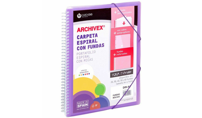 Organiser Folder Carchivo Archivex-Star Violet A4