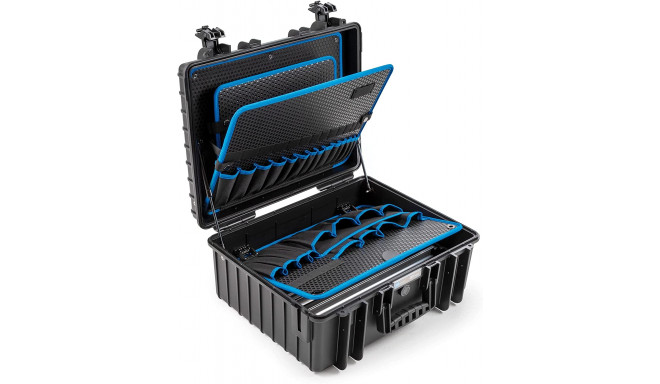 B&W tool case Jet 6000 Pockets 117.18/PG (black, with gas pressure springs)