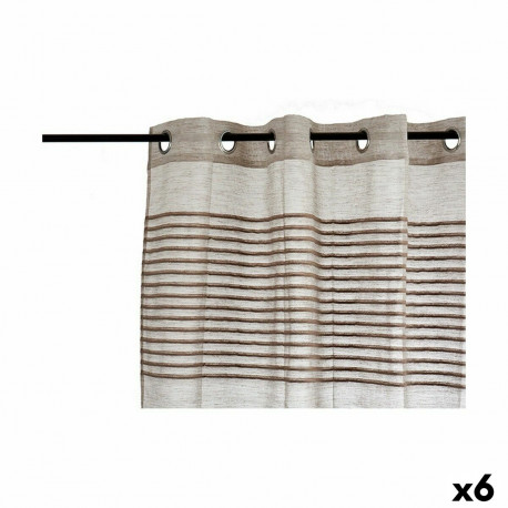 Kardin Triibud Pruun 6 Ühikut (140 x 0,1 x 260 cm)