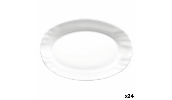 Pasniegšanas Plate Bormioli Rocco Ebro Ovāls Balts Stikls (22 cm) (24 gb.)