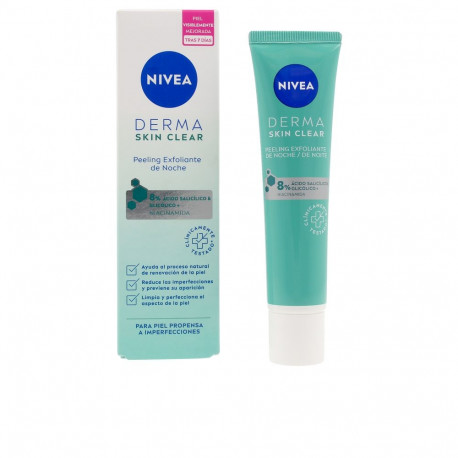 NIVEA DERMA SKIN CLEAR peeling exfoliante facial noche 40 ml