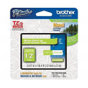 Brother TZe-MQG35 12mm white/green