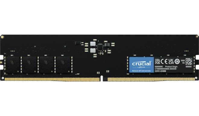 Crucial DDR5 16GB - 5600 - CL - 46 - Single-Kit - DIMM - CT16G56C46U5, black