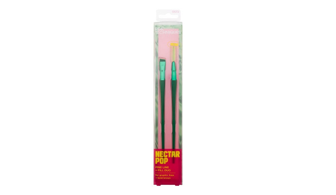 Real Techniques Nectar Pop Fine Line + Fill Duo (1ml) (Lashbrush Spoolie RT 077 1 pc + Smudge Liner 